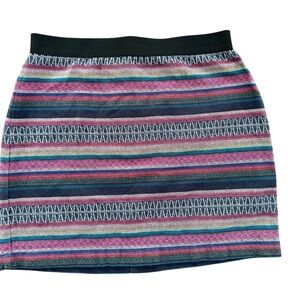 EUC- American Eagle Boho Striped Mini Skirt